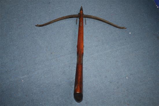 A George III English stone crossbow, 26in.